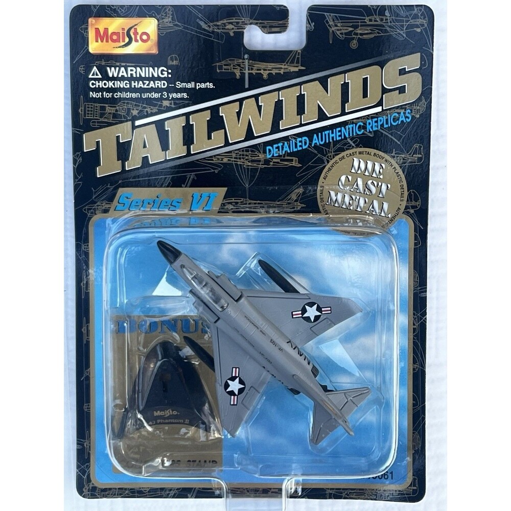 2001 Maisto Tailwinds F-4J Phantom II US Navy Marines Diecast Jet Sealed